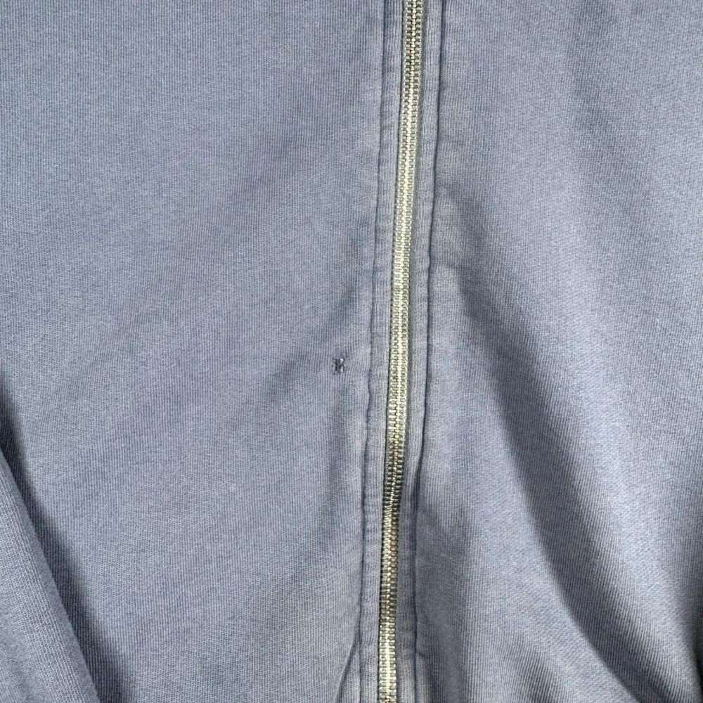 Burberry London Mens Full Zip Sweatshirt Blue Cotton Fleece Logo‎ Large L